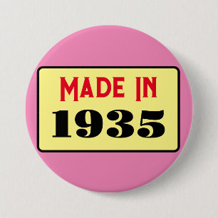 90th Birthday party born 1935 90 pin