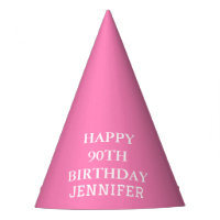 90th Birthday Party Celebration Pink Adult