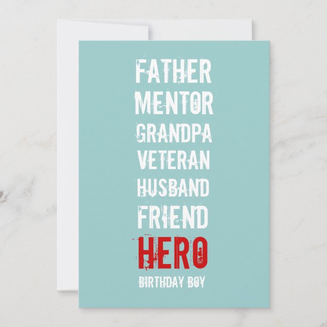 90th Birthday Party Hero Invitation (Front)