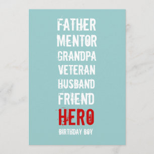 90th Birthday Party Hero Invitation
