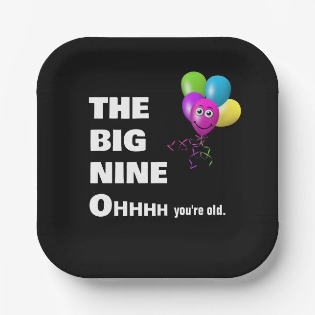 90th Birthday Party Humour Paper Plate (Front)
