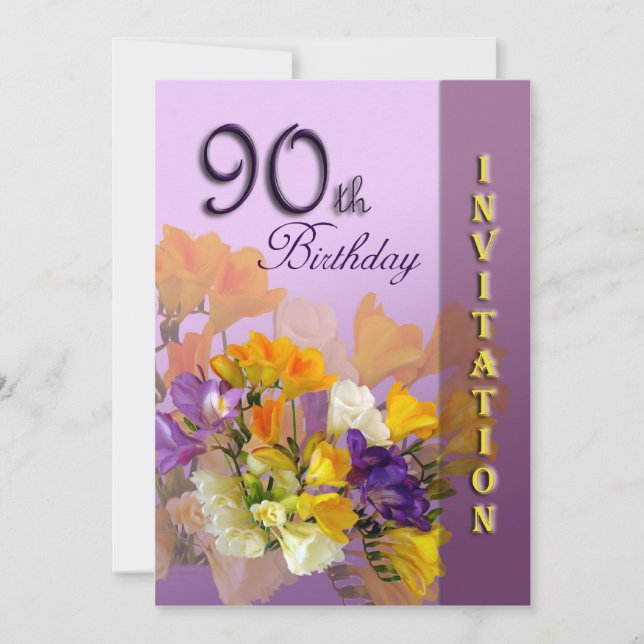 90th birthday party invitation (Front)