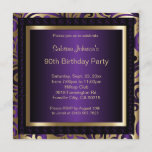 90th Birthday Party Invitation<br><div class="desc">90th Birthday Party invitation templates. A modern design ready to customise for your party or event. Customise the front and back with your event details, font style, font colour. This elegant design works well for a birthday party, engagement party, anniversary, cocktail party, graduations, retirements, weddings, showers, corporate events, black tie...</div>