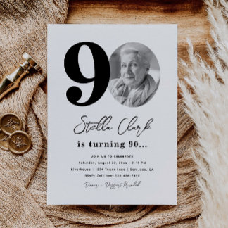 90th Birthday Party Invitation | 90th Birthday