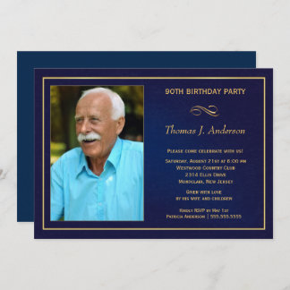 90th Birthday Party Invitations - Add your photo
