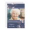 90th BIrthday Party Invitations Blue Coral Flowers