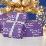 90th Birthday Party Name Purple Pattern Wrapping Paper<br><div class="desc">Personalised,  modern,  elegant,  purple,  90th Birthday wrapping paper. Perfect for him. 90th birthday party.</div>