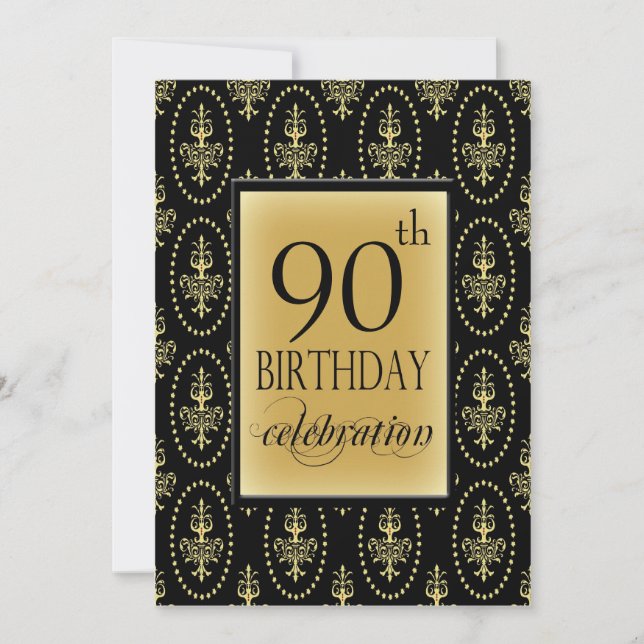 90th Birthday Party Personalised Invitation (Front)