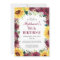 90th Birthday Party Sunflower Burgundy Rose Border