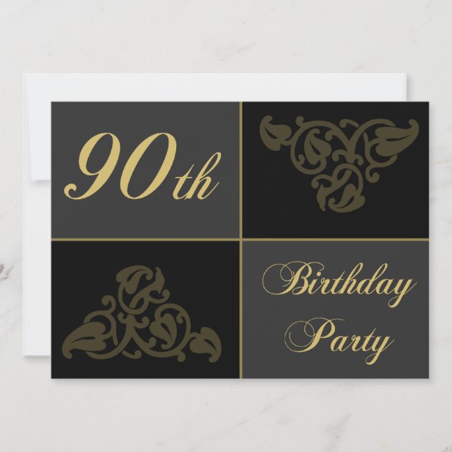 90th Birthday Party supplies Invitation (Front)