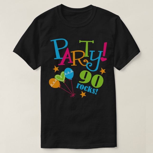90th Birthday Party  T-Shirt (Design Front)