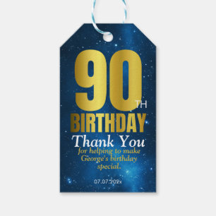90th Birthday Party Thank You Gift Tags
