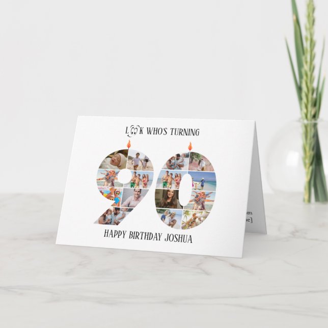 90th Birthday Photo Card (Front)