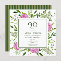 90th Birthday Pink Hydrangeas