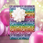 90th Birthday Rainbow Stripes Wrapping Paper Sheet<br><div class="desc">A bright rainbow stripe wrapping paper with a casual script of "Happy Birthday" integrated in the stripes. Wrap up your surprises for your 90 year old in vibrant colour stripes with numbers. Fun for every kind of 90th birthday.</div>
