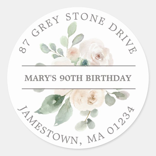 90TH Birthday Return Address Label (Front)