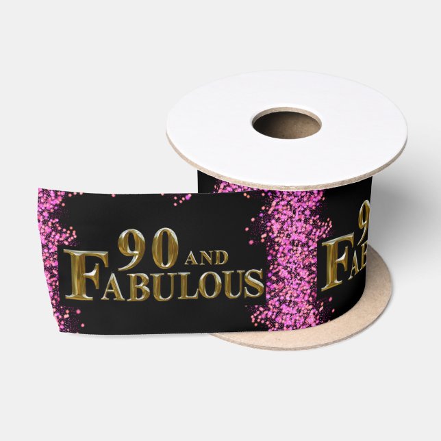 90th Birthday  Satin Ribbon (Spool)