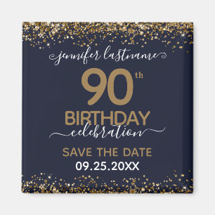 90th Birthday Save the Date Magnet