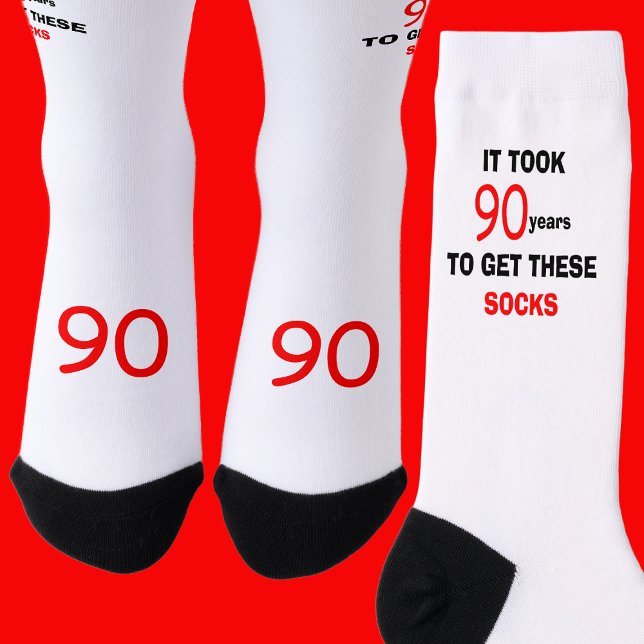 90th Birthday Socks Men Funny (Creator Uploaded)