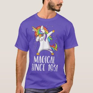 90th birthday, unicorn dab, Magical since 1931  T-Shirt