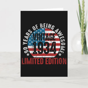 90th Birthday Vintage 1935 Limited Edition America Card