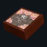 90th Birthday Wooden Jewellery Keepsake Box<br><div class="desc">90 Happy Birthday Personalised year pillow. Easy to adjust. All text is adjustable if needed.</div>
