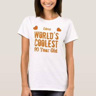 90th Birthday World's Coolest 90 Year Old H90C4 T-Shirt