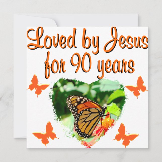 90TH BUTTERFLY BIRTHDAY CARD (Front)