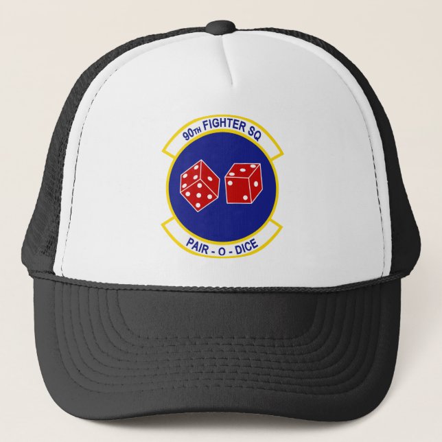 90th Fighter Squadron - Pair - O - Dice Trucker Hat (Front)