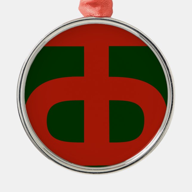 90th Infantry Division Metal Ornament (Front)
