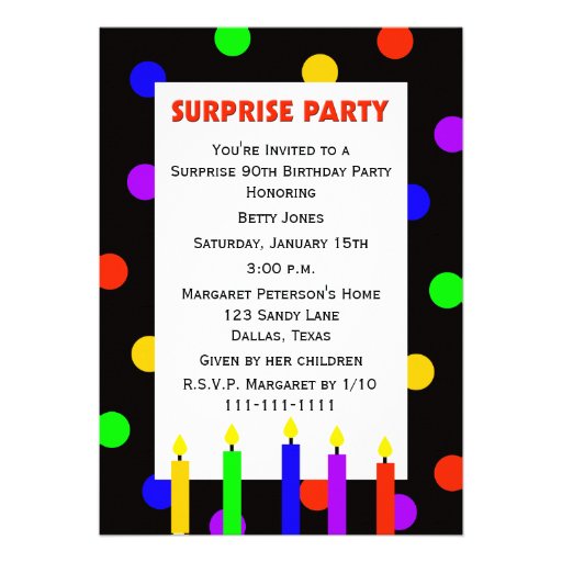 90Th Surprise Birthday Party Invitations 2