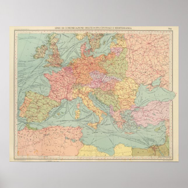 910 Lines of Communication, Central Europe Poster (Front)