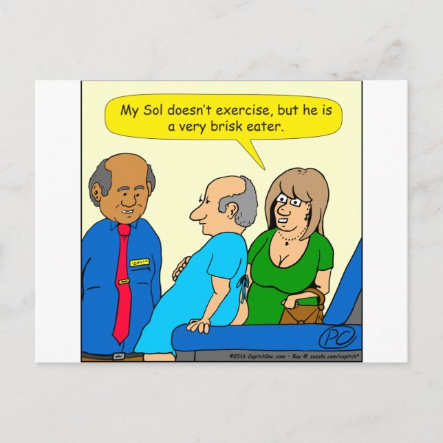 910 very brisk eater cartoon postcard (Front)