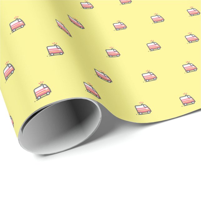 911 Ambulance Rescue Wrapping Paper (Roll Corner)