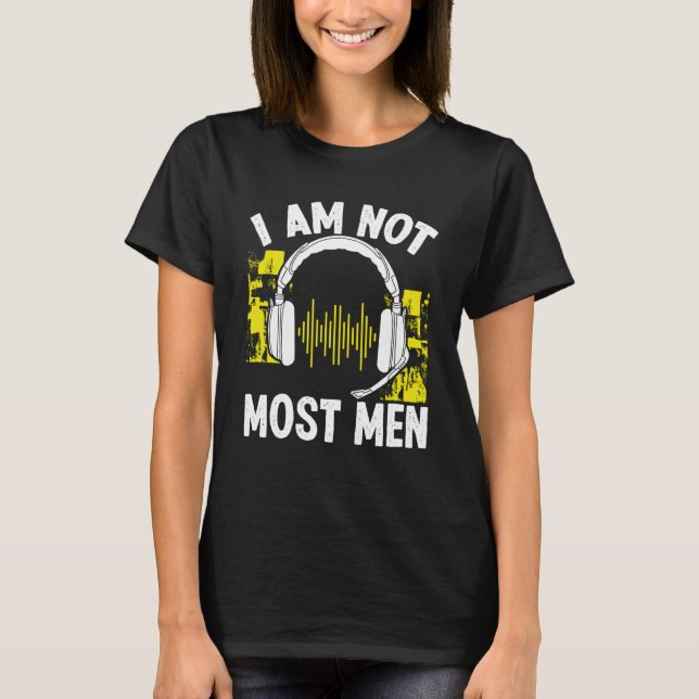 911 Dispatch Operator I am not most Men Thin Gold  T-Shirt (Front)