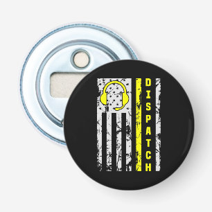 911 Dispatch Operator Thin Gold Line Dispatcher  Bottle Opener