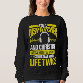 911 Dispatcher Christian Thin Gold Line Dispatch O Sweatshirt