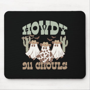 911 Dispatcher Dispatch Ghouls Halloween Ghost Wes Mouse Pad