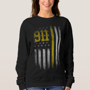 911 Dispatcher  Dispatch Us Flag Police Emergency  Sweatshirt