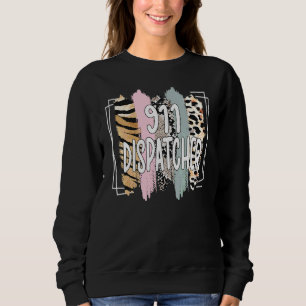 911 Dispatcher Dispatch Us Flag Police Emergency Sweatshirt