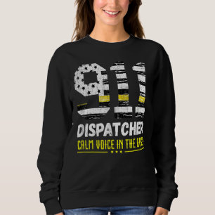 911 Dispatcher Dispatch Us Flag Police Emergency Sweatshirt