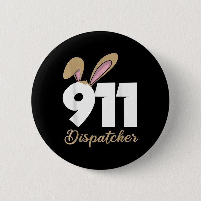 911 Dispatcher Easter Pullover Hoodie  6 Cm Round Badge (Front)