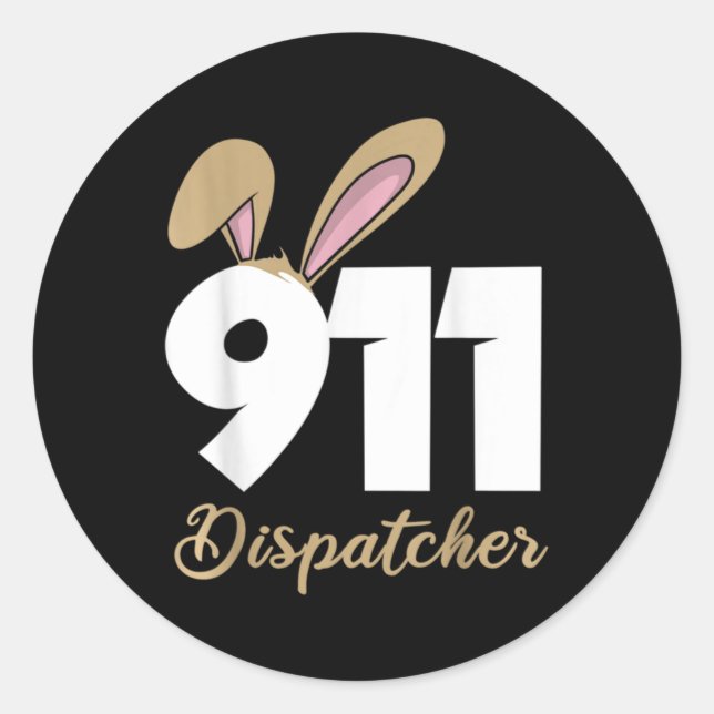 911 Dispatcher Easter Pullover Hoodie  Classic Round Sticker (Front)