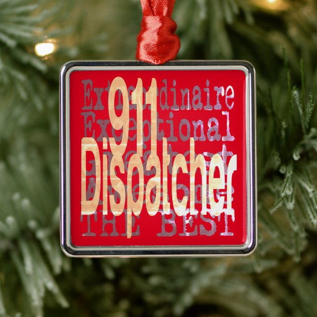 911 Dispatcher Extraordinaire Metal Ornament (Tree)