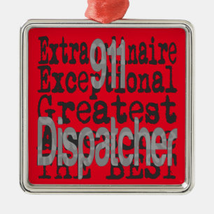 911 Dispatcher Extraordinaire Metal Tree Decoration