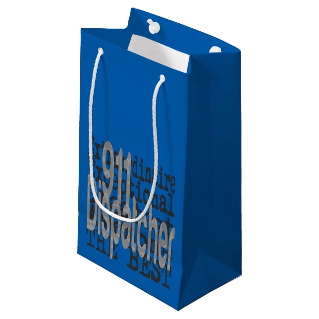 911 Dispatcher Extraordinaire Small Gift Bag (Front Angled)