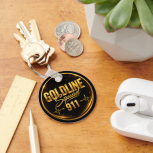 911 Dispatcher Keychain - GoldLineSquad Gift