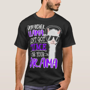 911 Dispatcher Llama Funny Emergency Police Call C T-Shirt