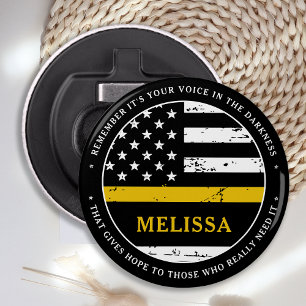 911 Dispatcher Personalised Thin Gold Line Bottle Opener