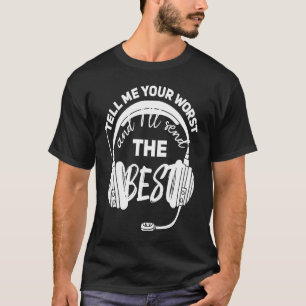 911 Dispatcher Police Yellow Line 1 T-Shirt